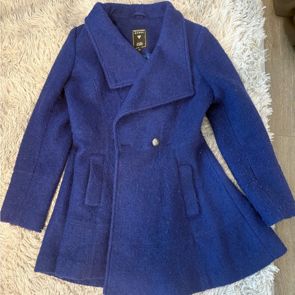 Guess Jackets & Blazers - Guess Blue Women’s Coat Medium